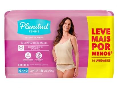 Roupa Íntima Descartável Tam. G/XG Plenitud - Active Mulher 16 Unidades