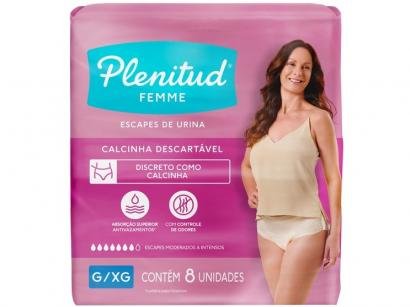 Roupa Íntima Descartável Tam. G/XG Plenitud - Active Mulher 8 Unidades