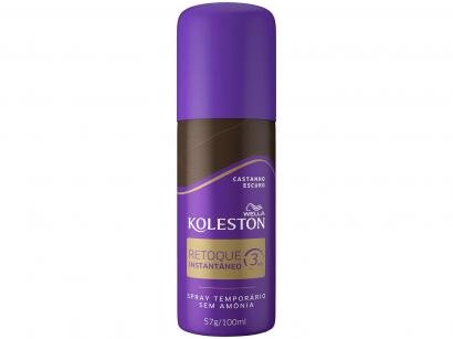 Spray Retoque de Raiz Koleston Castanho Escuro - 100ml