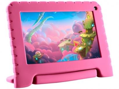 Tablet Infantil Multilaser Kid Pad Go com Capa - 16GB 7" Wi-Fi Android 8.1 Quad Core Câm. 1.3MP