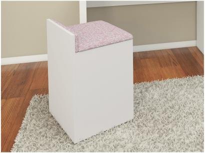 Puff Baú Retangular Branco PU2052 - Tecno Mobili