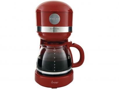 Cafeteira Elétrica Philco Retrô PCF38V - Vermelha e Prata 30 Xícaras