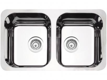 Cuba Dupla de Embutir para Cozinha Tramontina - Inox Retangular 77,5x45cm Prime Isis Plus
