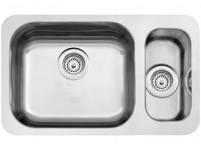 Cuba Simples e Auxiliar de Embutir para Cozinha - Tramontina Inox Retangular 64x39cm Prime Isis Plus