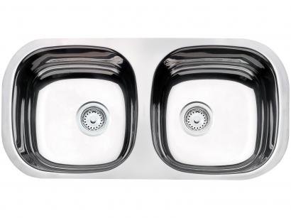 Cuba Dupla para Cozinha Tramontina Inox - Retangular 78x39,8cm Perfecta Isis
