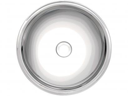Cuba de Sobrepor para Banheiro Tramontina - Inox Redonda 28x9,8cm Perfecta 94101207