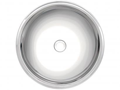 Cuba de Sobrepor para Banheiro Tramontina Inox - Redonda 30x10,8cm Perfecta 94103207