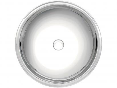Cuba de Sobrepor para Banheiro Tramontina - Inox Redonda 34x14cm Perfecta 94105207