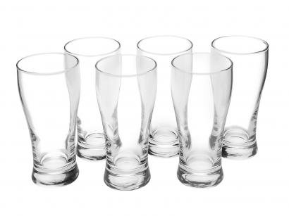 Jogo de Copos de Vidro para Cerveja 200ml - 6 Peças SM Lager