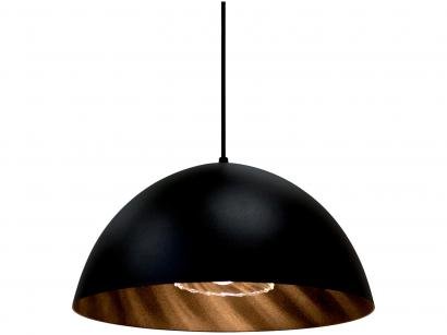 Pendente Alumínio e Vidro Preto Lâmpadas com Base - Taschibra Lisy