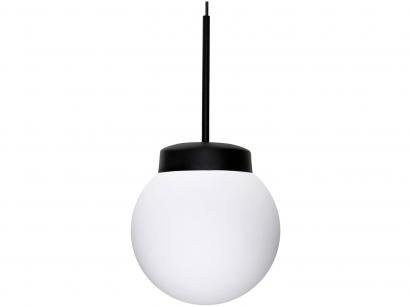 Pendente Metal e Vidro Preto e Branco E27 - Taschibra New Denver