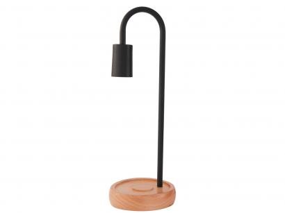 Abajur de Mesa Preto Redondo - Taschibra Flam