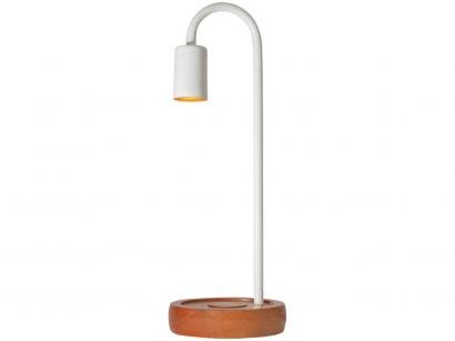 Abajur de Mesa Branco Redondo Taschibra - Flam