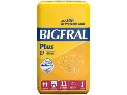 Fralda Geriatrica Bigfral Plus Juvenil Tam. UN - 11 Unidades