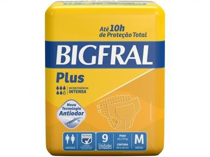 Fralda Geriátrica Bigfral Plus M - 9 Unidades