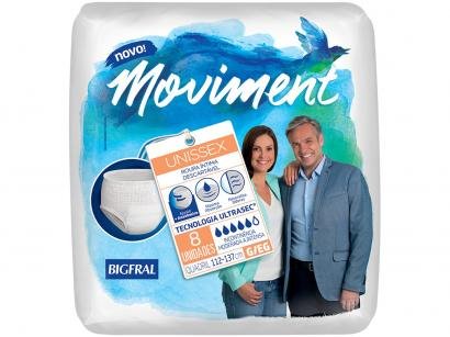 Roupa Íntima Descartável Bigfral G e EG Moviment - 8 Unidades
