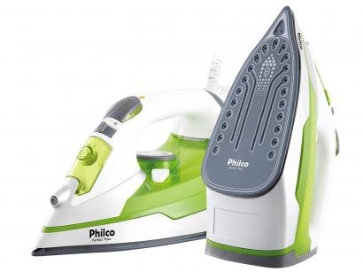 Ferro de Passar Roupa A Vapor e a Seco Sem fio - Philco Perfect Pass PFV2000 Branco e Verde