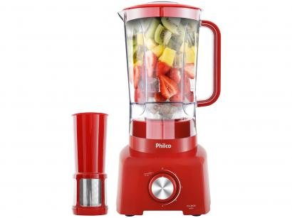 Liquidificador Philco PLQ800V Vermelho - com Filtro 4 Velocidades 900W