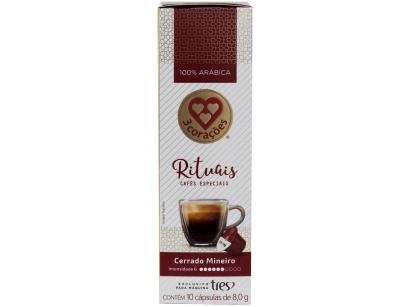 Cápsula de Café Espresso Cerrado Mineiro Rituais - TRES 3 Corações 10 Cápsulas