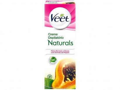 Creme Depilatório Veet Peles Normais e Secas - Naturals Extrato de Papaia Corporal Feminina 100ml