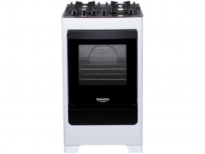 Fogão 4 Bocas Dako Branco - Acendimento Autmomático Supreme Glass