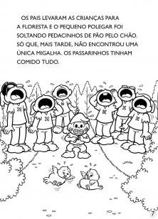 Turma da Mônica Clássicos Ilustrados para Colorir - O Pequeno Polegar