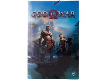 Pasta com Aba 23,2x33,2cm com Elástico DAC - God of War 2561