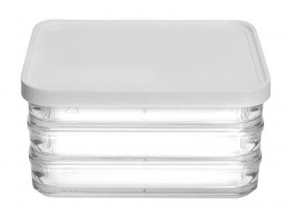 Porta Frios Hermético Coza com Tampa Retangular - 840ml Clear Trio
