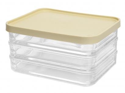 Porta Frios Hermético Coza com Tampa Retangular - 840ml Clear Trio