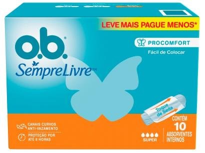 Absorvente Interno Dia e Noite O.B. - Original 10 Unidades