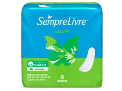 Absorvente Dia e Noite Sempre Livre Adapt - sem Abas 8 Unidades