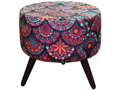Puff Decorativo Redondo Mandala Alegria - Matrix