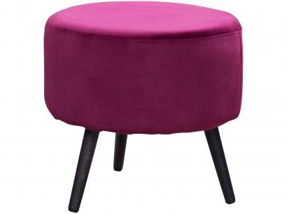 Puff Decorativo Redondo Vinho Alegria - Matrix