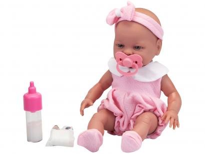 Boneca Roma Babies Primeira Mamadeira - com Acessórios Roma Brinquedos