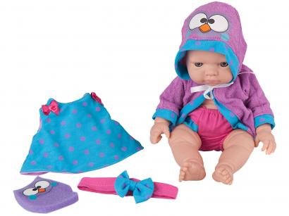 Boneca Bubu e as Corujinhas Bebezinho - Hora do Banho com Acessórios Roma Brinquedos