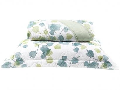 Colcha King Santista 100% Algodão 150 Fios Prata - Foret Verde 3 Peças