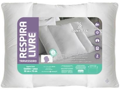 Travesseiro Santista de Cabeça 100% Algodão - Respira Livre