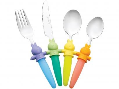 Kit Talher Infantil Inox Hercules Coelho 0541-004 - 4 Peças