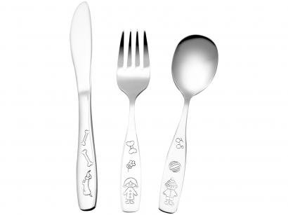 Kit Talher Infantil Inox Hercules 0500-003 - 2 Peças