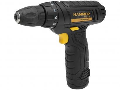 Furadeira e Parafusadeira a Bateria Hammer 12V - Velocidade Variável e Reversível 3/8" GYPLI10