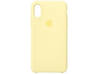 Capa de Silicone Amarelo-creme para iPhone XS Max - Original
