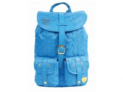 Mochila Juvenil Escolar Feminina - Tam. G DMW Capricho Love Azul
