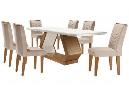 Mesa de Jantar 6 Cadeiras Retangular Rufato - Alvorada Londrina
