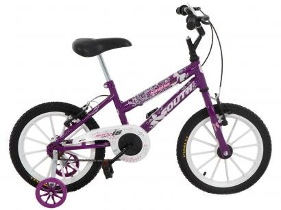Bicicleta Infantil Aro 16 South Bike Nininha - Violeta com Rodinhas Freio V-Brake
