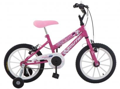 Bicicleta Infantil Aro 16 South Bike Nininha - Rosa com Rodinhas Freio V-Brake