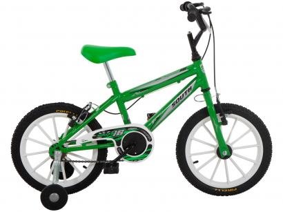 Bicicleta Infantil Aro 16 South Bike Ferinha - Verde com Rodinhas Freio V-Brake