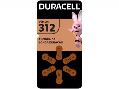 Pilha Auditiva 312 com 6 Unidades - Duracell