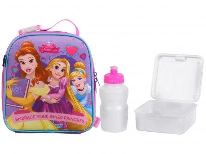 Lancheira Infantil Térmica Escolar Princesas - Lilás Dermiwil Soft