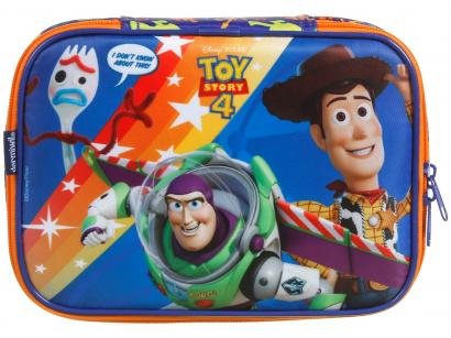 Estojo Escolar Toy Story 4 Azul com Zíper - Soft Luxo Disney Dermiwil