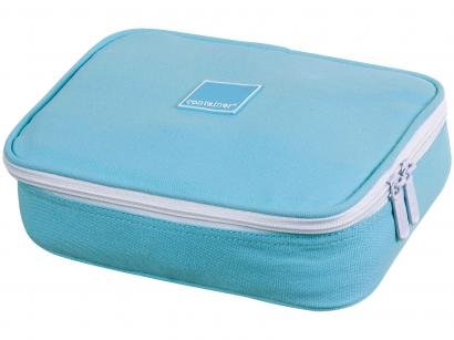 Estojo Escolar Colors Azul com Zíper - Container Soft Luxo Dermiwil